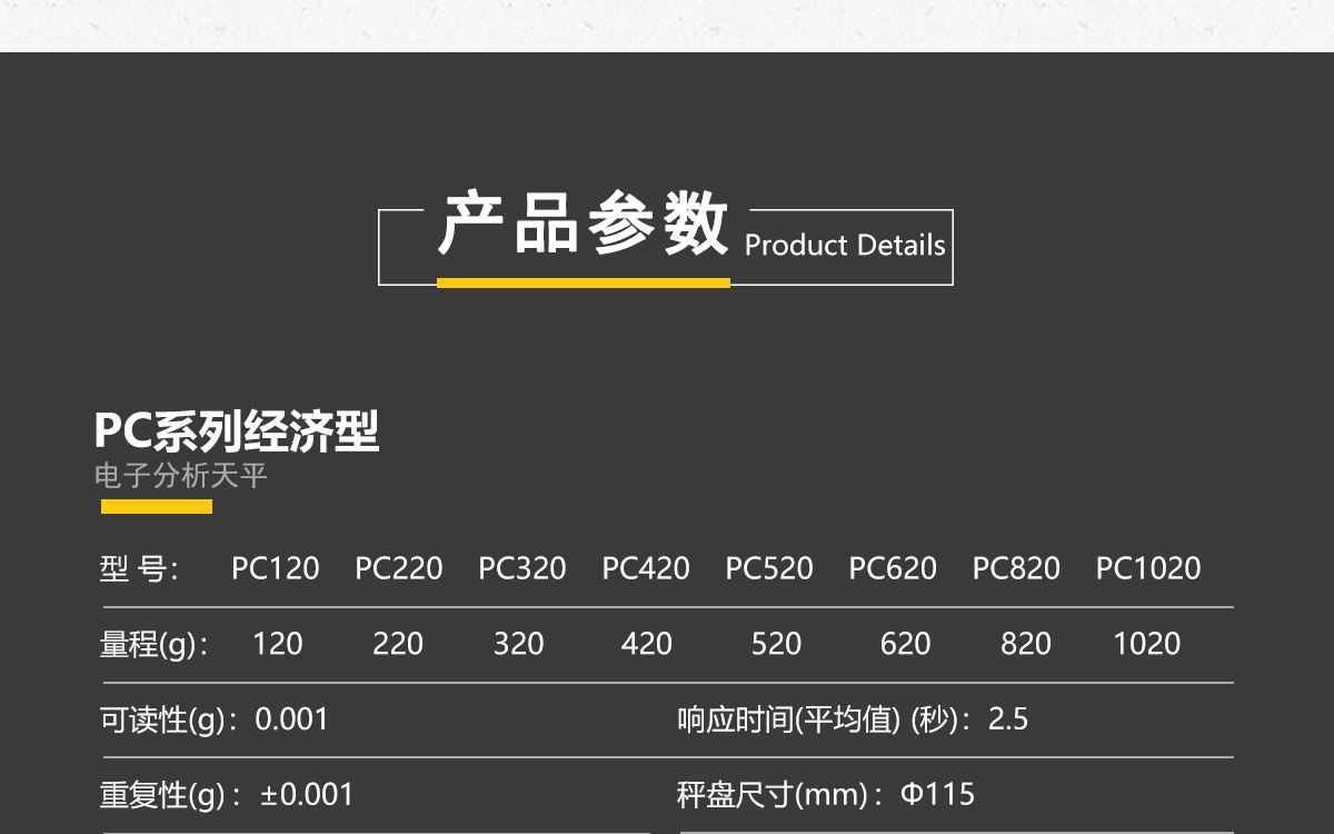 PC 系列电子分析天平