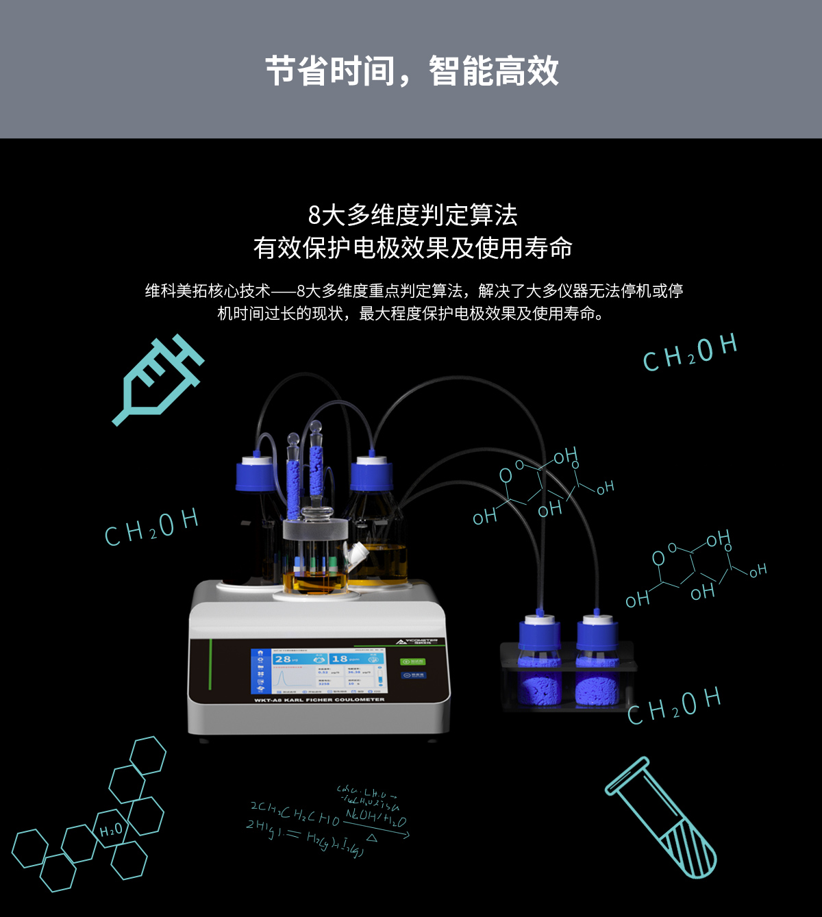 WKT-A8型卡尔费休微量水分测定仪（库伦法）